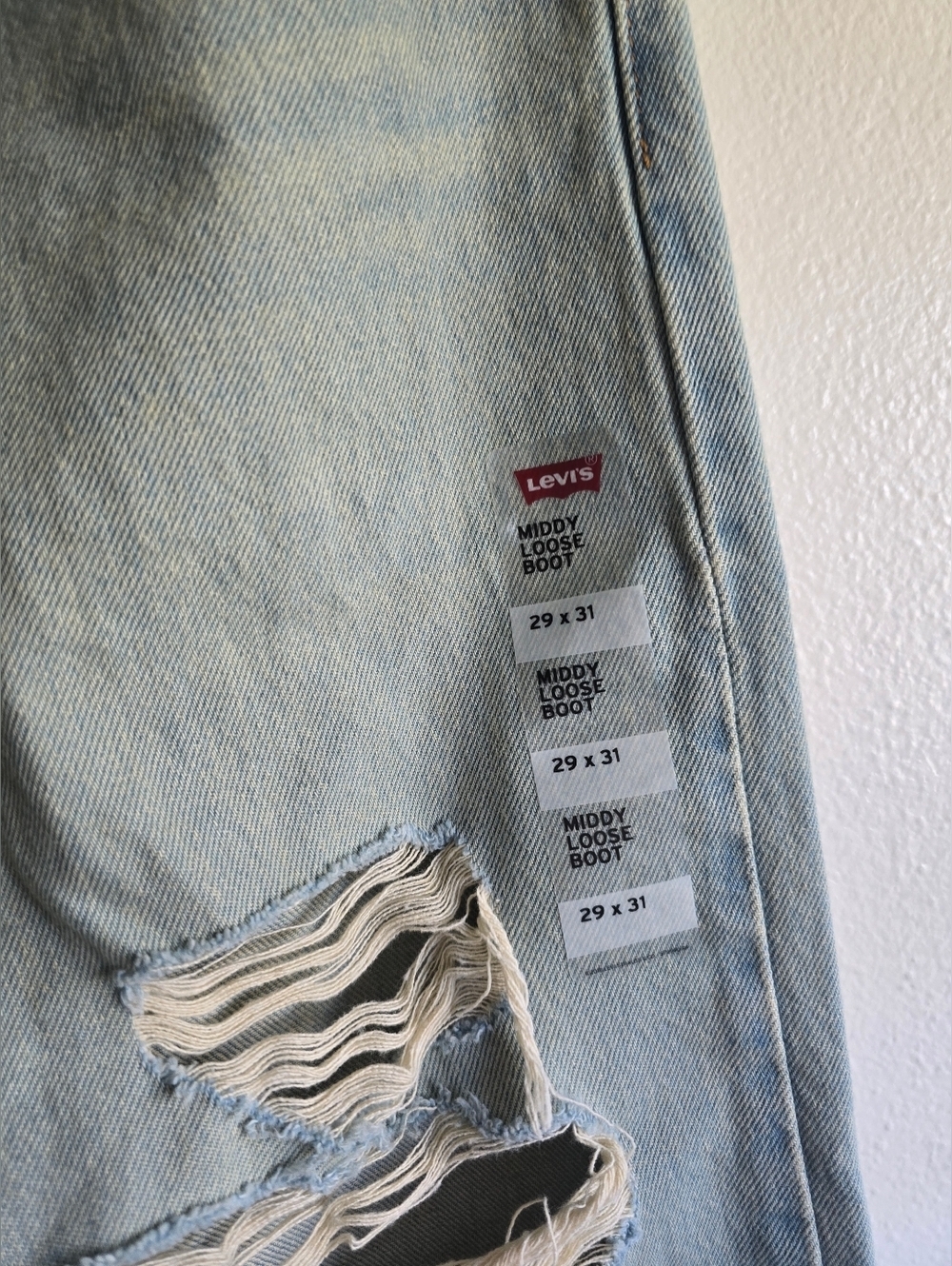 NWT! Levi's, Middy Loose Bootcut Jeans, Que Pas Que Pasa, 29 ×31, MSRP $75 - Picture 6 of 9